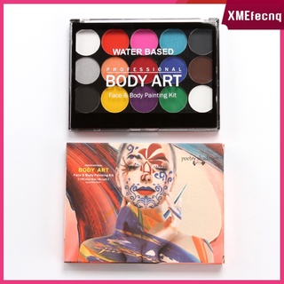 kit de pintura facial y corporal para niños set de 15 colores clásicos con plano y (4)