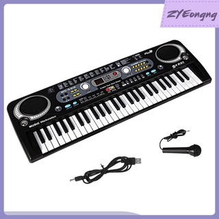 Piano Keyboard Electric Music Keyboard with Micorphone for Home Stage USB