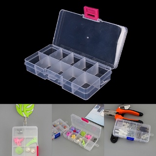 [unew] caja de almacenamiento de joyería ajustable de plástico 10 ranuras caja organizadora de cuentas.