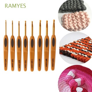 RAMYES Aluminum Crochet Hook For Chunky Yarns Knitting Hooks Knitting Needle Crochet 2.5mm-6mm 8pcs Weave Mix Size Yarn Needles Tools/Multicolor