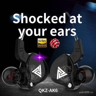 YL🔥Stock listo🔥Qkz Ak6 audífonos originales deportivos Qkz Ak6 3.5mm Subwoofer
