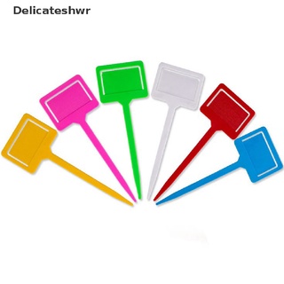[delicateshwr] 10pcs plástico tipo t etiqueta impermeable placa de registro vivero premium etiqueta etiqueta caliente
