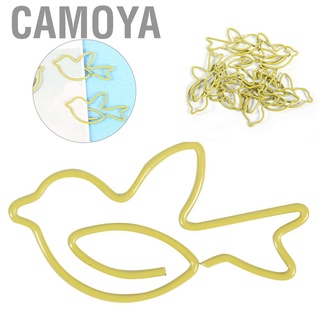 Camoya Stationary Supply Document Sort Metal Clip Multifunction Yellow Durable for Home Office