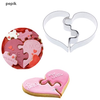 [pepik] love puzzle cortador de galletas de acero inoxidable fondant diy pastelería molde para hornear [pepik]