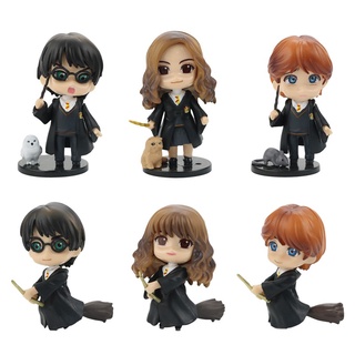 Harry Potter Hermione Ron Weasley Set de 6 figuras un conjunto de adornos de escritorio (1)