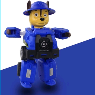 Paw Patrol 4 estilos patrulla canina transformador Robot coche juguetes educativos para niños Kereta Mainan niños regalo de cumpleaños (9)