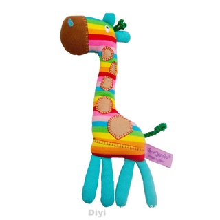 ligero suave lavable arco iris color jirafa forma temprana juguete educativo bebé sonajero