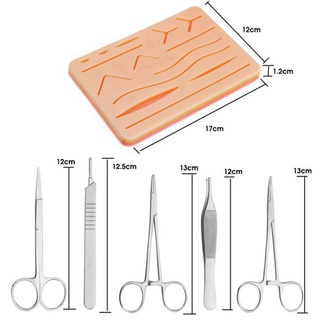 suture kit de entrenamiento piel operar sutura práctica el entrenamiento almohadilla tijeras kit de herramientas (6)