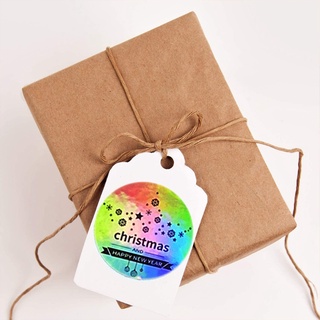 nak 500pcs arco iris feliz navidad pegatinas rollo 6 diseños de navidad decorativo sobre sello pegatina para tarjetas regalo sobres cajas (9)