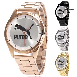 Bz reloj de pulsera de cuarzo analógico con correa de aleación analógica con logotipo Puma para hombre y mujer (1)