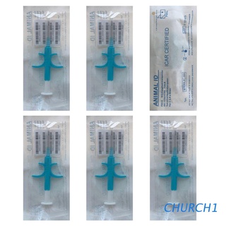CHURCH 6 bag/set Nuevo Animal Identity Certified Chip Jeringa Implantable Identificación Perros Mascotas Seguros Chips 1,4 x 8 mm