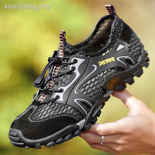 Más el tamaño 39-50 deporte al aire libre impermeable zapatos de agua de los hombres escalada senderismo bajo tops zapatillas de deporte verde/negro/gris/marrón hombre zapatilla de deporte sportrs kasut kasut