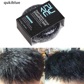 qukiblue color de cabello tratamiento de tinte de bambú carbón limpio detox barra de jabón negro champú co