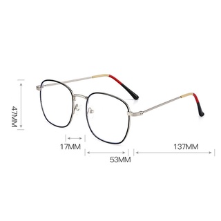 dabney gafas de lectura de las mujeres de moda vintage cuadrado coreano gafas de ordenador anti-azul luz ultraligera marco de metal geométrico para hombres delgado lente transparente gafas (2)
