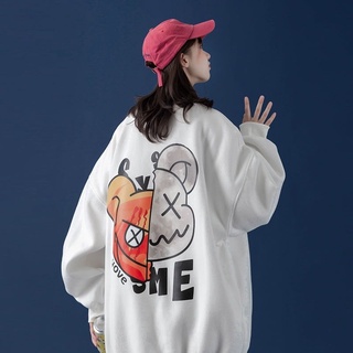 Baju: M-5XL otoño suéter estilo suelto trendTops Plus gráfico