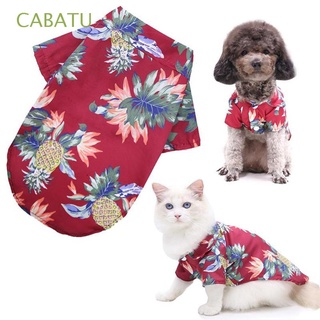 CABATU Floral Dog Shirts Hawaiian Pet Vest Cat Clothes Beach for Small Large Dog Clothing T-Shirt Summer Breathable Pet Products/Multicolor (1)