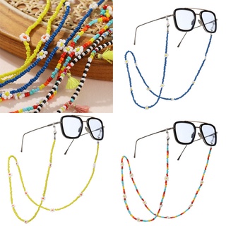 cordón de doble uso de cuentas de color de moda dorado gafas cadena