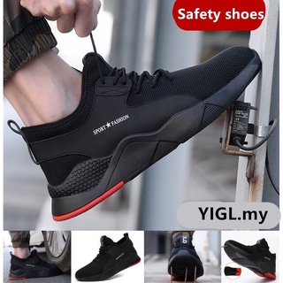 zapatos de seguridad de los hombres anti-aplastamiento anti-piercing ligero transpirable zapatos de trabajo