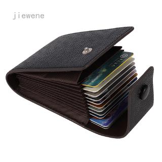 jiewene Chuangjulin de lujo de los hombres de cuero sintético delgado cartera de la tarjeta de crédito titular de la identificación monedero Mini cartera