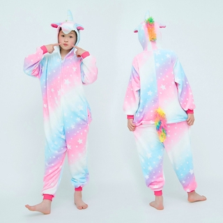 Niños Baju Tidur franela pijamas conjunto de manga larga ropa de dormir pijamas lindo Animal galaxia estrella unicornio de dibujos animados ropa de dormir traje