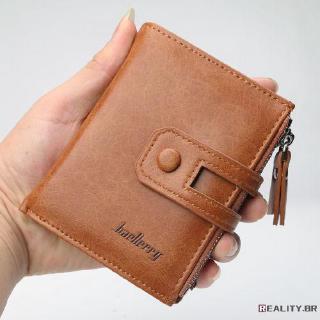 Bolso puro con soporte Para tarjetas De Crédito y cartera De cuero suave Para hombre