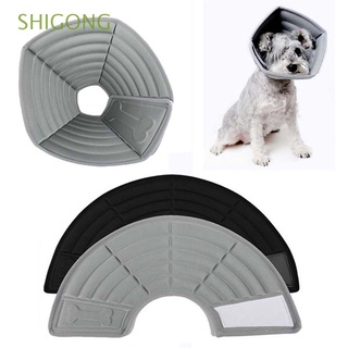 Shigong - Collar de seguridad para perros, ajustable, suministros para mascotas, Collar de recuperación, cono para cachorro, antimordida, después de la cirugía, cono de perro, Multicolor