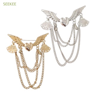 SEEKEE New Brooch Multipurpose Gold And Silver Alloy DIY Men Fashion Decorate Wing Shape