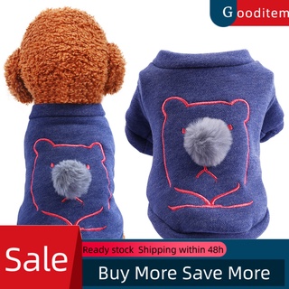 gooditem caliente de dibujos animados oso impresión cuello redondo de dos patas gato perro suéter ropa para mascotas