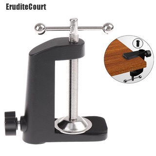 Eruditecourt~ 1 pieza de abrazadera de montaje de mesa de Metal resistente para micrófono, lámpara de mesa, soporte (1)