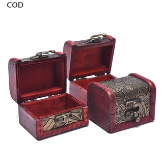 [cod] mini caja de almacenamiento de madera antigua caja organizadora de joyería caja de regalo caliente