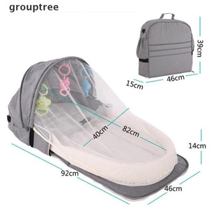 Grouptree Portable Anti-mosquito Foldable Baby Crib Outdoor Travel Bed Breathable Cover CO