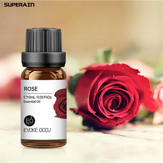 [bodycare] aceite de fragancia de rosas de 10 ml purificar aire para aliviar el estrés, extracto de plantas, aceites de flores con gotero