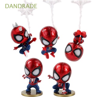 dandrade 5 unids/set spiderman figuras de acción marvel héroe muñeca adornos figura modelo miniaturas anime regalos coleccionables modelo muñeca juguetes spiderman figuras de juguete