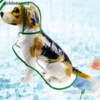 [goldensqua] impermeable perro impermeable con capucha transparente mascota perro impermeable ropa para mascotas [goldensqua]
