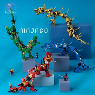 [LEYU] 2 cambios Ninjago Dragon Set bloques de construcción Compatible Lego Ninja educativo montaje juguetes para niños