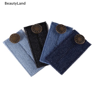 BeautyLand 4pcs Jeans Button Waistband Belt Adjustable Waist Extender Maternity Washable