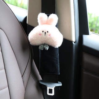3 unids/Set de reposacabezas de coche almohada Lumbar soporte de conejo coche cinturón de seguridad cubierta de cintura almohada Lumbar apoyo almohada cuello almohada (6)