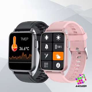 amqueen t10pro smart watch hd monitor de temperatura corporal/frecuencia cardíaca 1.65 pulgadas fitness tracking pulsera deportiva para exteriores