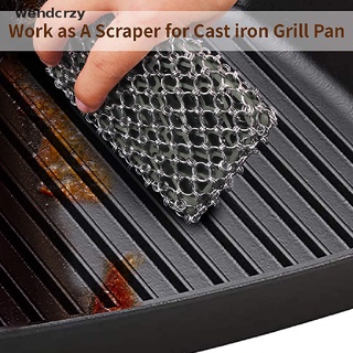 Wendcrzy Cast Iron Cleaner Kitchen Pot Pans Cleaning Scrubber Steel Rust Remover Scraper CO