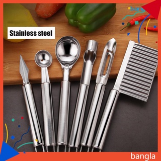 bangla cuchillo de fruta resistente al desgaste afilado portátil de acero inoxidable cuchara de helado dispositivo pelador de piel para la cocina del hogar