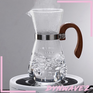 [DYNWAVE2] Pour Over Coffee Maker Carafe con filtro embudo Anti-quemaduras tetera tetera