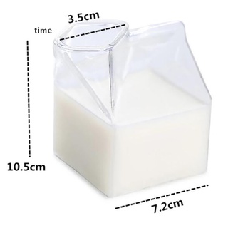 time 1pc 300ml media pinta de leche de cartón estilo creativo mini jarra cremosa de vidrio taza de leche. (5)