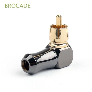 BROCADE Quality Connector 90 Degree Right Angle RCA Adapter 6.0mm Video Durable Male Plug Audio Soldering Adapter/Multicolor