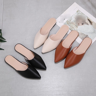 Zapatos Planos Para Mujer , Cómodos Dedo Del Pie Puntiagudo Plano Mules , Moda Media Zapato