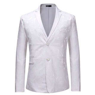 [gcei] hombres elegante sólido traje blazer negocios boda fiesta outwear chaqueta tops blusa