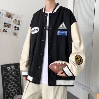 Empalme de béisbol traje de los hombres casual abrigo estudiante tendencia piloto chaqueta grande chaqueta de (7)