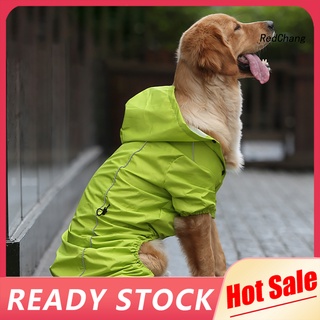 impermeable para perro transpirable impermeable de poliuretano grande mascota perro de cuatro patas impermeable para salidas