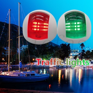 (LY) Luces LED de navegación para barcos, puerto marino hemisférico, estribor, luces de proa (3)