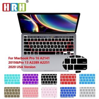 Hrh - funda colorida de silicona para MacBook Pro 16 pulgadas 2019 1 M1 8, Pro13 9 1 (versión de 2020)
