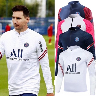 2021/22 Paris Saint Germain PSG Messi Halfzip manga larga chaqueta de fútbol chándal ropa de entrenamiento